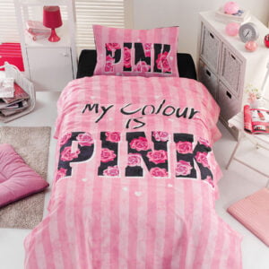 Σετ κουβερλί μονό Pink Art 6113  160x240  Ροζ Beauty Home