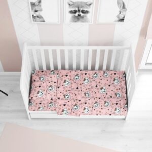 ΠΑΠΛΩΜΑ ΕΜΠΡΙΜΕ bebe Puppy-Kitten 18 120Χ160 Pink Flannel cotton 100%
