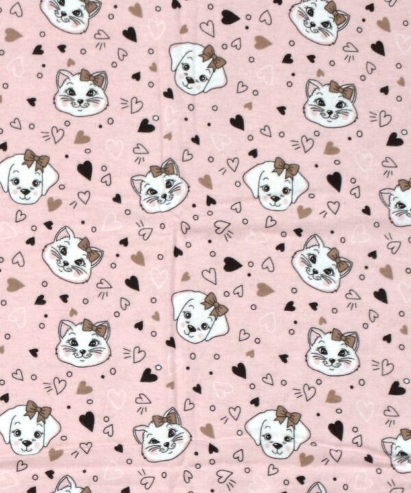 ΣΕΝΤΟΝΑΚΙ ΛΙΚΝΟΥ bebe Puppy-Kitten 18 80Χ110 Pink Flannel cotton 100%