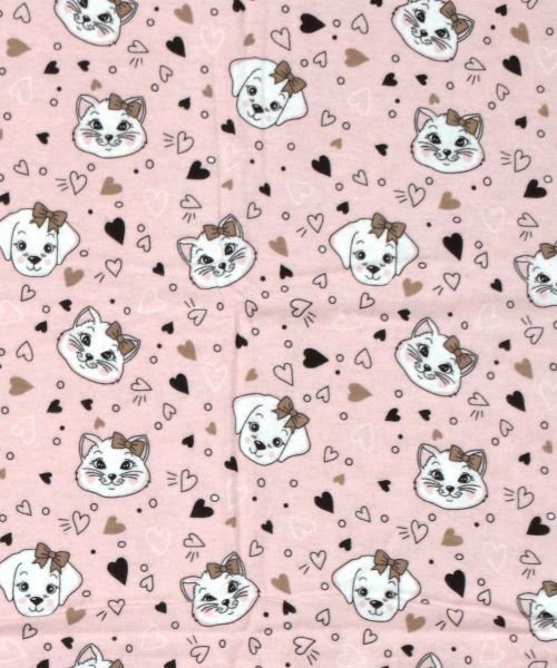 ΣΕΝΤΟΝΑΚΙ ΛΙΚΝΟΥ bebe Puppy-Kitten 18 80Χ110 Pink Flannel cotton 100%