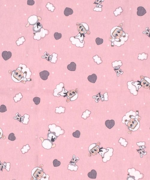 ΣΕΝΤΟΝΑΚΙ ΛΙΚΝΟΥ bebe Προβατάκι 05 80Χ110 Pink Flannel cotton 100%