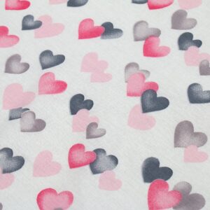 ΣΕΝΤΟΝΑΚΙ ΛΙΚΝΟΥ bebe Hearts 12 80Χ110 Grey-Pink Cotton 100%