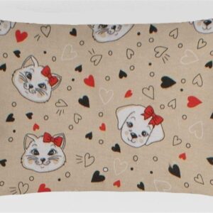 ΜΑΞΙΛΑΡΟΘΗΚΗ ΕΜΠΡΙΜΕ kids Puppy-Kitten 17 50Χ70 Beige Flannel Cotton 100%