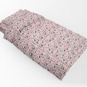ΠΑΠΛΩΜΑΤΟΘΗΚΗ ΕΜΠΡΙΜΕ kids Puppy-Kitten 18 160Χ240 Pink Flannel cotton 100%