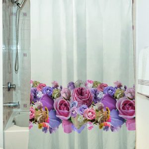Κουρτίνα μπάνιου Caliber Art 3066 190x180 Εμπριμέ Beauty Home