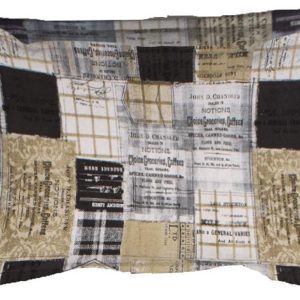 ΜΑΞΙΛΑΡΟΘΗΚΗ ΕΜΠΡΙΜΕ Squares 01 50Χ70 Γκρί-Μπεζ Flannel Cotton 100%