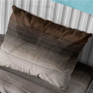 ΜΑΞΙΛΑΡΟΘΗΚΗ ΕΜΠΡΙΜΕ Hor.Stripes 01 50Χ70 Μπεζ-Γκρί Flannel Cotton 100%