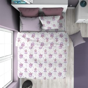 ΠΑΠΛΩΜΑΤΟΘΗΚΗ ΕΜΠΡΙΜΕ kids Fairy 86 160X240 White-Lilac 100% Cotton Flannel